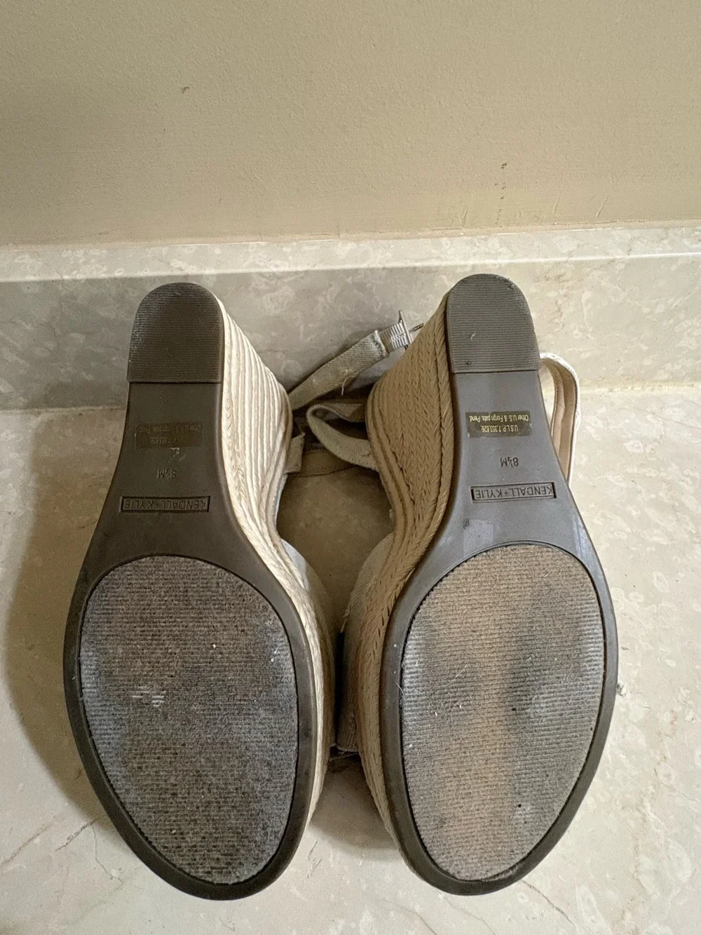 Kendall and Kylie Distressed Wedges, Worn Once - Picture 8 of 9
